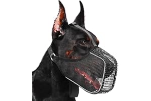 YUTHALOS Maulkorb für Hunde, Weicher Netzmaulkorb für kleine, mittelgroße und große Hunde, verstellbare Welpenmaulkörbe zum Auffangen von Beißen, Lecken und Kauen, ermöglicht Hecheln und Trinken (XL)