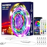 Striscia LED con telecomando 10M Dreamcolor USB Led Strip Lights DAYMEET RGBIC Luci cambianti colore Bluetooth Music Sync App
