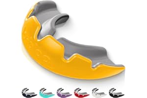 ‎LOBLOO lobloo SLICK Zahn-/Mundschutz Kampfsport für Hoch-Kontakt-Sport wie MMA Hockey Fußball Rugby, Dual Density Mouthguard mit doppelter Dichte, Eine Größe für Herren Damen Kinder ab +14 Jahre (Orange)