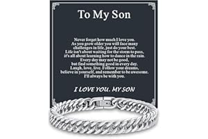 Supcare Men's Bracelets with a Card, 19/21/23 cm Bracelet for Men, Multiple Width Available, Medical-Grade 316L Stainless Steel, Gift for Your Dad, Son, Man, Husband, Grandson (Silver/Gold/Black)