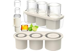 ROMANVIC Stanley Cup Eiswürfelform Zubehör,Eiswürfelbehälter Silikon mit Deckel und Behälter,3 Fach Eiswürfelschale,Eiswürfel für 42 Oz Tumbler Becher Cocktails,Whisky,Obst Fruchtpürees