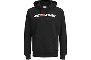 JACK & JONES Men's Hooded Jjecorp Logo Sweat Hood Noos 12137054