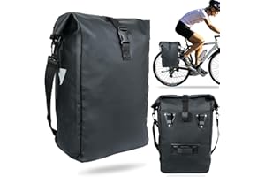 Finew Sacoche de Vélo 20L Sacoches Porte-Bagages pour Vélo en Polyester, Coffre de Velo, Sac à Dos de Vélo, 100% étanche pour Cyclisme et Voyage