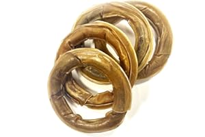MALTBYS' STORES 1904 LTD Rawhide Ring Large x 5 Natural Rawhide Dog Treats LODC