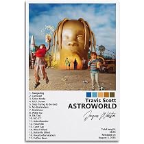 Travis Scott Poster Set – 3-teilige Leinwanddrucke Mit Album-Motiven | Wanddekoration Für Musikfans