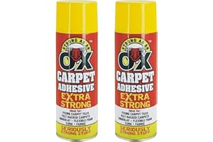 EDE GROUP Rapide Carpet Glue Adhesive Spray Pack 2 (500ml Each) - Multipurpose Contact Spray Glue Adhesive for Carpet, Fabric, Tiles, and Foam Cork