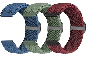 YUNSHARE 20mm Geflochtenes Nylon Sport Armband Kompatibel mit Samsung Galaxy Watch 6/5/4 40 mm 44 mm/6 4 Classic 43mm 47mm 42mm 46mm /Galaxy Watch 5 Pro/Garmin Vivoactive 5/ Venu/Venu 2 Plus Damen Herren