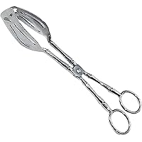 axentia Gebäckzange in Silber, ca. 24 cm lange Küchenzange mit Druckguss verchromt