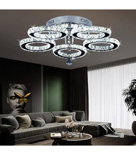 CXGLEAMING Moderne led-plafondlamp zwarte kristallen kroonluchter Mini CXGLEAMING Moderne led-plafondlamp zwarte kristallen kroonluchter Mini