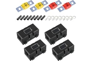 LOEPENLE Midi - Portafusibles para coche, 4 unidades y 4 fusibles mega