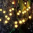 lifemet Solar Garden Decoration Glow Flies Candles-Magic Glow Flies Lights Waterproof Swinging Light Weighing Through Wind Ar