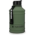 Navaris Stainless Steel Water Bottle - 2.2 Litre Large Metal Sports, Camping, Gym Canteen for Drinking Water, Liquid, Drinks