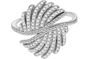 Uloveido frauen silber farbe rundschnitt zirkonia engel flügel ringe versprechen hochzeitsfestbevorzugung schmuck geschenke für sie y346