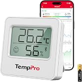 ThermoPro TP357 260FT Bluetooth Higrometre, Uzaktan Sıcaklık ve Nem Monit&ouml;r&uuml; ve Akıllı APP ile, Maksimum ve Min Kayıtlı Sıcak