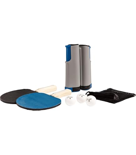 XGEAR Ping Pong To-Go Set Met Intrekbaar Net - Inclusief Paddels, Ballen En Draagtas - Lake Blue