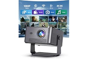 【Android 14 & 800 ANSI】Smart Projektor 4K-stöd, Nativ 1080P Bärbar | Autofocus, Automatisk Keystone-korrigering, WiFi 6 BT 5.4, 15W Högtalare 180° Vridbar Utomhusprojektor, Magcubic HY450max
