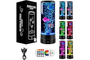FYKERO Lava Lamp- Realistic Jellyfish Lamp with Remote and USB, 16 Color Changing Jellyfish Aquarium Light for Home Decoration & Office, Boys Girls Birthday Gift Black