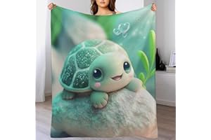 AAPZY Decke Schildkröte Decke, Warme Flannel Fleecedecke Als Sofadecke, Couchdecke, Sofaüberwurf Und Bettdecke, Weiche Wohndecke Für Couch Und Sofa （100×130cm）