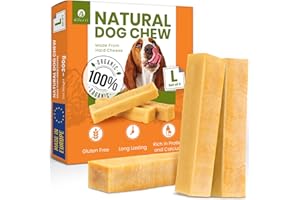 DILECTI Ossi di formaggio dell'Himalaya - Masticatori naturali e di lunga durata per cani di taglia grande a base di latte, confezione da 3 pezzi