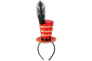 Dress Up America Cappello Da Maestro Di Circo Per Ragazze - Cappello Con Fascia Da Showman Per Giochi Di Ruolo - Accessori Per Costumi Da Circo Ringmaster Per Bambini