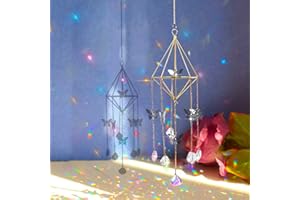 FORMIZON Acchiappasole, Prisma Arcobaleno da Finestra, Acchiappa-Sole in Cristallo, Acchiappasole Campanelle Vento, Appendere Cristalli da Appendere per Finestra Giardino Casa Decorazioni(La farfalla)