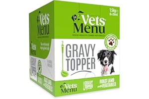 Vets Menu - Gravy Topper for Pets, Roast Lamb with Vegetables - With Prebiotic Fibres to Feed Friendly Bacteria - Promotes Healthy Digestion - All Natural Ingredients - 250ml, 6 Pack