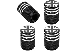 CHENYOYANGFEN 4 Pack Tyre Valve Caps Dust Caps for Car Tyres Black Dust Caps Car Dust Caps Universal Stem Dust Covers Tyre Caps Tire Valve Stem Caps Car Tyre Dust Caps Universal for Cars, Motorbikes