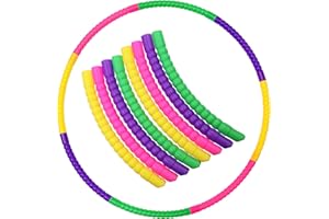 CATELL Hula Hoop Reifen Kinder, 8 Teiliges Hullahub Reifen für Kinder Mehrfarbiger Abnehmbares Kunststoff Hula Hoop Kinders 3-12 Jahre für Tanz Fitness-Aktivitäten Tanzspiele