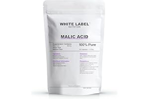 Malic Acid Supplement - High Potency - | 30 Day Supply | 900mg | 1-A-Day | Made in The UK| GMO-Free | White Label Nutrition