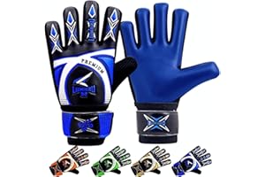 LUMAZU Football Goalkeeper Gloves for Kids Anti Slip Shock Absorption Padded Premium Soccer Goalie Gloves Wrist Protection for Girls Boys Goalkeeping