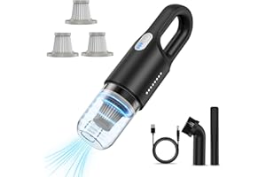 Redkey 120W Aspirador Coche,22.2V Aspirador Coche Potente Sin Cable, 8Kpa Aspirador Portatil Coche Potente,Se Puede Usar Durante 30 Minutos con Carga Completa