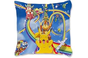 YFCHOTI Kissenbezug Kinder Kopfkissenbezug, Niedliche Cartoon Kissenhülle, Superweich Plüsch Zierkissenbezug mit Doppelseitigem Muster und Verdecktem Reißverschluss für Bett Sofa Stuhl Auto, 45x45cm