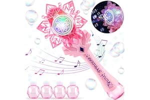 Chridark Toys for 3-8 Year Olds Girls: Princess Light Up Bubble Wand for Kids Gifts for Age 3 4 5 6 7 8 Years Old Kids Birthday Presents Toy for Toddler Ages 3-8 Party Outdoor Bath Bubble Machine