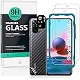 Ibywind Screen Protector For Redmi Note 10(4G)/Note 10S[2 Pack],9H Hardness Tempered Glass,With 1Pc Camera Lens Protector,Easy to Install