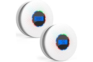 CPVAN Kohlenmonoxid Melder mit Digitalanzeige, Co Warner mit 7 Jahren Sensor Lebensdauer, CO Melder mit Austauschbarer Batterie, EN 50291. 1er Set