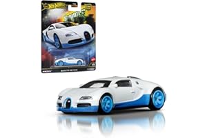 Hot Wheels Bugatti Veyron, Car Culture Véhicules Circuit Legend pour enfants +3 ans et les adultes fans et collectionneurs, collection premium de véhicules Car Culture à l’échelle 1/64, HRW06