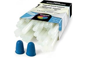 ‎OFFICETREE OfficeTree 45 x Heißklebestifte 11mm x 200mm - Extra Stark & Schnelltrocknend - Heißklebesticks 11mm - Heißklebepistole Sticks - Klebestifte für Heißklebepistole Inklusive 2 Fingerschutzkappen