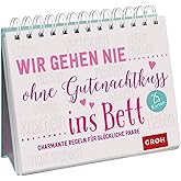 Wir gehen nie ohne Gutenachtkuss ins Bett. Charmante Regeln für glückliche Paare: Wunderbares kleines Geschenk zur Hochzeit o