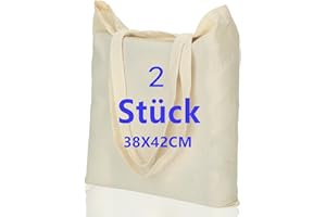 Kaputobm Tote bag vierge - tote bag personnalisable,sac tissu, sacs de courses et cabas, sac à provisions réutilisable,tote bag pour les cours-tote bag vierge 2pcs 42 * 38CM