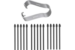 SUEEWE [15 Unités] Pointes de Remplacement pour Samsung S Pen Galaxy Tab S6 Lite/S10 Lite/S10 FE/S10 FE+ Plus/S10 Ultra/S10+ Plus/S9 FE+ Plus/S9+ Plus/S9 FE/S9/S9 Ultra/S8/S7 FE, Noir