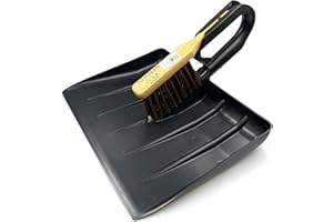 NEWMAN AND COLE Garden Dustpan and Brush Outdoor | Durable Dustpan Garden Scoop with Stiff Hand Brush | Large Dust Pan Dirt and Leaf Collector Suitable for Outdoor Cleaning