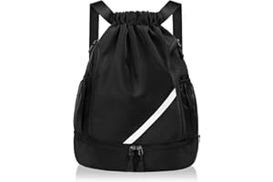 flintronic Modne plecaki sportowe, worek gimnastyczny, duża pojemność, torba sportowa, worek gimnastyczny, torba sportowa z kieszeniami z siatki na butelki z wodą, dla dorosłych, młodzieży