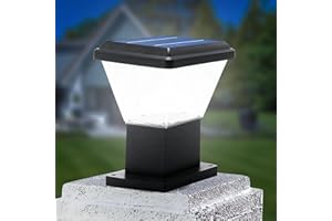 Vicyol S&D Farol de Poste Solar Exterior, Lámpara LED en Pedestal, Foco Impermeable con Mando a Distancia y Encendido Inteligente para iluminación de Jardín, Patio, Terraza.