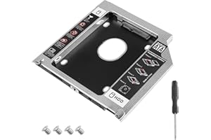 YAODHAOD Taca na dysk twardy 2nd HDD SSD 9,5 mm SATA kompatybilny 2,5" do MacBook Pro 13/15/17"