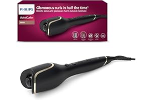 ‎PHILIPS Philips automatischer Lockenstab 8000 Series, Lockenwickler/Curler, 27 verschiedene Stylingoptionen, Schwarz, Modell BHB876/00