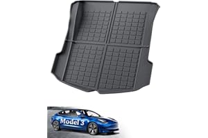 ASZSK Tapis de Coffre pour Tesla Model 3, Tapis Protection Coffre en TPE pour Tesla Model 3 2021 2022 2023, Tapis de Coffre Antiderapant et Imperméable, Noir