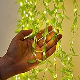 TechPride Leaf LED Curtain String Lights with Leaf Design | Warm White Decorative Fairy Lights for Bedroom, Living Room, Wind