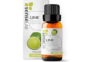SenseLAB Olio essenziale di Lime - Olio di Lime Terapeutico Naturale e Puro al 100% per Diffusore di Aromaterapia e Umidificatore - Si diffonde per Sollevare l'umore e alleviare la Tensione (10 ml)
