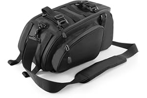 Cwatcun Borsa per fotocamera, borse impermeabili per fotocamera di piccole dimensioni Borsa per reflex, borsa portabici Borsa fotografica in PU Unisex per fotocamere reflex, Nero, L