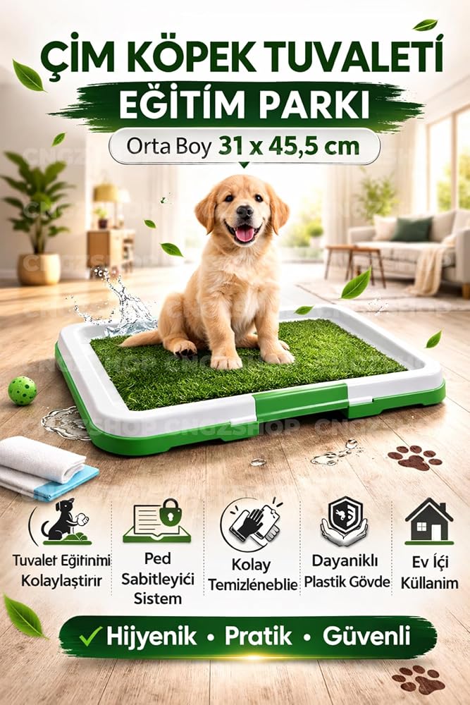 CNGZSHOP Pet Park Köpek Tuvalet Eğitim Parkı, 31 x 45,5 cm, Büyük Boy